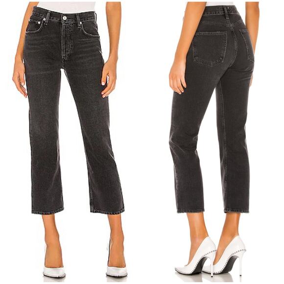 AGOLDE Ripley Mid Rise Straight Jean Photogram Wash - Picture 1 of 10